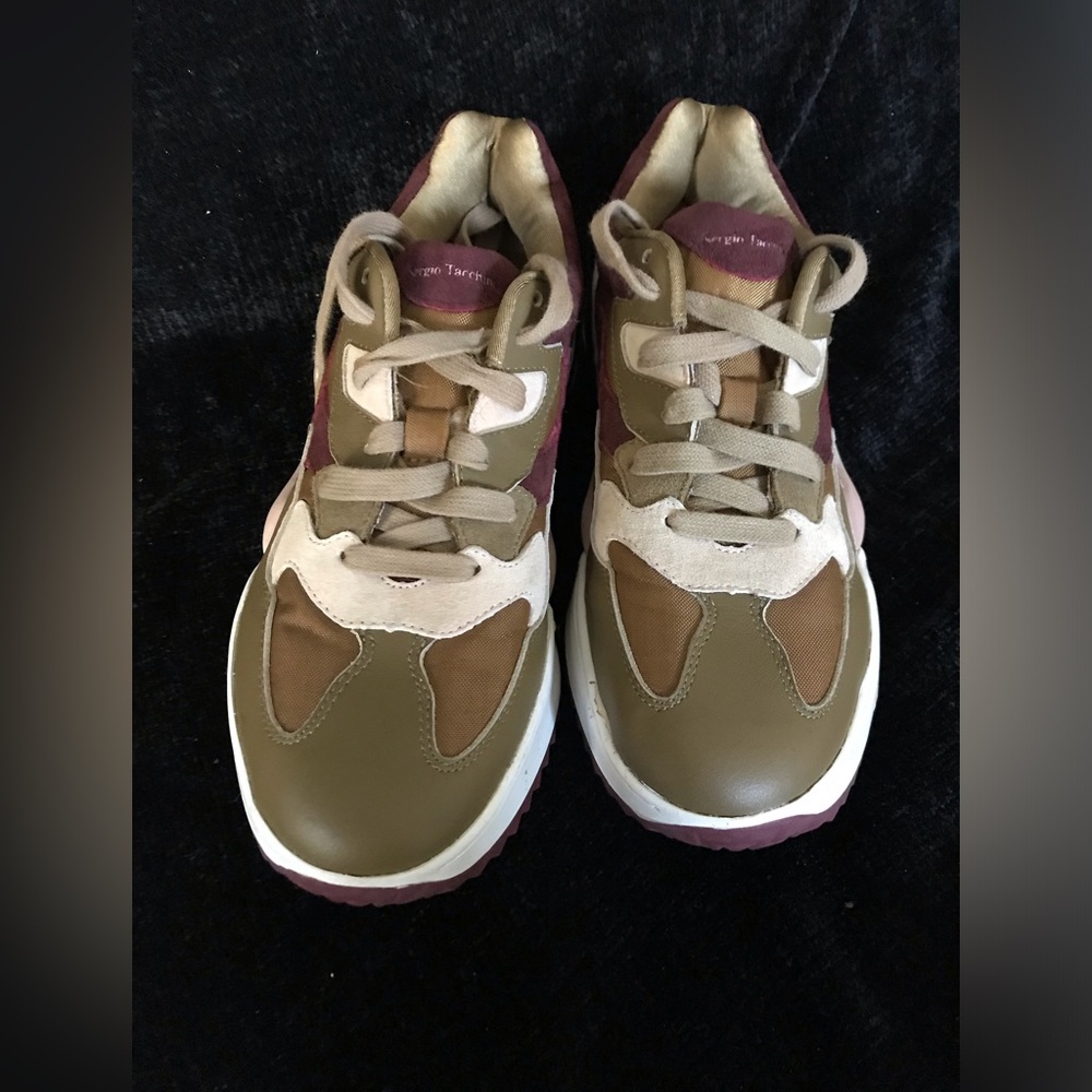 Sergio tacchini leather and suede sneakers